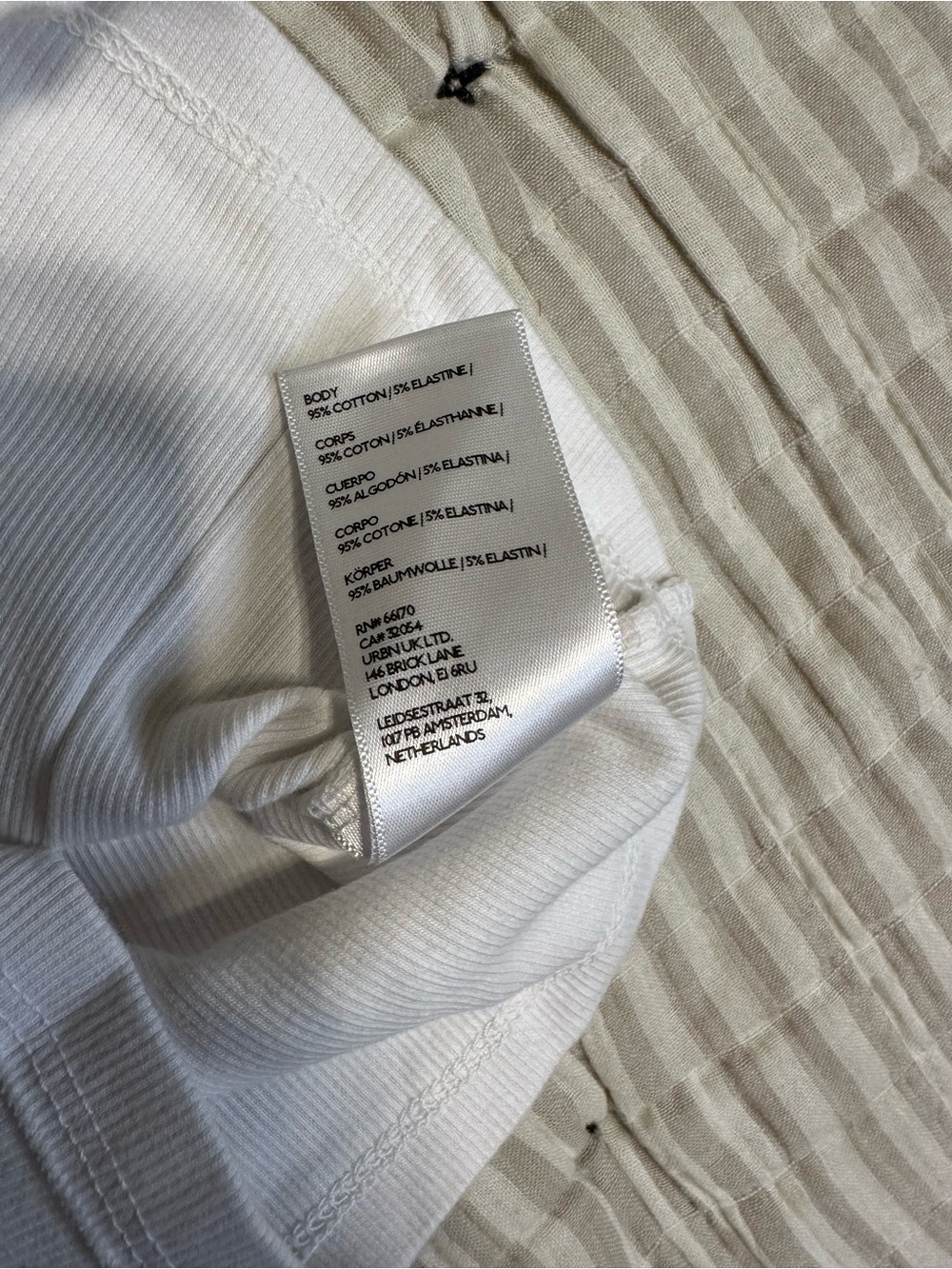 FP Movement by Free People White Ribbed Scoop Tank with Curved Underbust - Picture 3 of 4